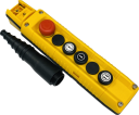 TER MIKE-D MAINS PENDANT - 2x 1-SPEED 2-POLE (UP/DOWN), 2 SPEED BUTTON  + E/STOP