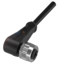 BALLUFF CORDSET FEMALE M12 SCREW TYPE, 90 DEG ANGLED, AC/DC, 5-WIRE, 5m CABLE PUR