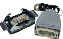 WESTEC COMPLETE SET, 10B 10P+E 16A - STR HOOD M32 GLAND, BULKHEAD HOUSING 2 LEVER, METAL