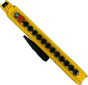TER MIKE PENDANT 14-WAY:  12x 1-SPEED 1NO BUTTONS + HORN BUTTON 2NO + E/STOP 1NC, LABEL SHEET (NO HOOK)