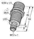 TURCK INDUCTIVE SENSOR, M30, PNP, N/O,N/C FLUSH, 15MM SENSING, M12 connector