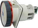 GEWISS IEC309 HP 10° SOCKET FLUSH MTG WITH CLEAN CONTACT IP67 RED 380-415V 6H 125A 3P+N+E