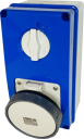 GEWISS IEC309 67IB SWSKT VERT IP67 BLACK 480-500V 7H 63A 3P+N+E W/BASE