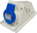 GEWISS IEC309 90° SOCKET SURFACE MTG IP44 BLUE 230V 9H 16AMPS 3P+E