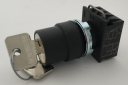 GHISALBA 22mm IP66 3 POS KEY SWITCH S/R R to C, CAM O, KEY OUT L&C *EOL*