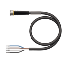 TURCK CORDSET FEMALE M8 STRAIGHT 4 POLE 2M CABLE PUR BLACK