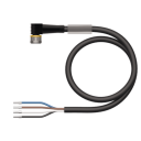 TURCK CORDSET FEMALE M8 ANGLED 4 POLE 2M CABLE PUR BLACK