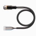 TURCK CORDSET FEMALE M12 STRAIGHT 5 POLE 2M CABLE PUR BLACK