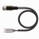 TURCK CORDSET FEMALE M12 STRAIGHT 5 POLE 5M CABLE PUR BLACK