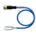 TURCK EX CORDSET FEMALE M12 STRAIGHT 4 POLE 10M CABLE PVC BLUE