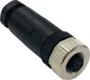 TURCK Field Wireable M12 Female Connector, Straight, A-Coded, 8-pin, 60V AC/DC, IP67, Screw Terminal