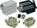 ILME KITSET SIZE 44.27 6B 6P+E 16A 90° HOOD M25 SEMI GLAND, BULKHEAD HOUSING 1 LEVER METAL