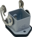 ILME CK SIZE 21.21 HOUSING BULKHEAD 1 SS LEVER METAL GREY IP44