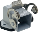 ILME CK SIZE 21.21 HOUSING BULKHEAD ANGLED 1 SS LEVER METAL GREY IP44