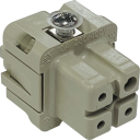 ILME CK SIZE 21.21 INSERT FEMALE 10A 3P+E SCREW GREY WITH IP66 MOUNT