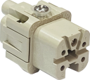 ILME CK SIZE 21.21 INSERT FEMALE 10A 4P+E SCREW GREY WITH IP66 MOUNT