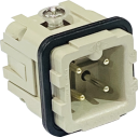 ILME CK SIZE 21.21 INSERT MALE 10A 3P+E SCREW GREY WITH IP66 MOUNT