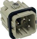 ILME CK SIZE 21.21 INSERT MALE 10A 4P+E SCREW GREY WITH IP66 MOUNT