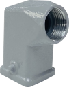 ILME CK SIZE 21.21 HOOD M20 SIDE ENTRY 2 PEG METAL GREY IP44