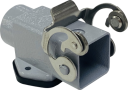 ILME CK SIZE 21.21 SURFACE BULKHEAD ANGLED M20 ENTRY 1 SS LEVER METAL GREY IP44