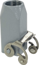 ILME CK SIZE 21.21 HOOD M20 TOP ENTRY 1 SS LEVER METAL GREY IP44