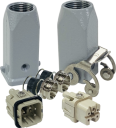 ILME KITSET SIZE 21.21 A 4P+E 10A STR HOOD TO HOOD CONNECTORS M20 SEMI GLANDS 1 SS LEVER METAL