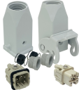 ILME KITSET SIZE 21.21 A 4P+E 10A STR HOOD TO HOOD CONNECTORS M20 SEMI GLANDS 1 LEVER PLASTIC