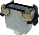 ILME C SIZE 77.27 CONNECTOR HOOD 2 LEVER WITH GASKET 16P+E TOP ENTRY M32 IP65/66/69