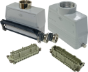 ILME KITSET SIZE 104.27 24B 24P+E 16A STR HOOD M40 TO HOOD CONNECTOR M32 SEMI GLAND 1 LEVER METAL