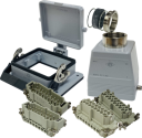 ILME KITSET SIZE 77.62 32B 32P+E 16A STR HOOD M40 SEMI GLAND, BULKHEAD HOUSING W/COVER 1 LEVER METAL