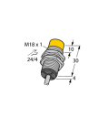TURCK INDUCTIVE SENSOR: M18, 10mm Sensing, NAMUR, 2-Wire, Non-flush, 8.2VDC, 500 Hz Switching