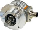 KUEBLER SENDIX 5000 INCREMENTAL ENCODER - 5000 PPR, 10MM SOLID SHAFT, CLAMPING FLANGE 58MM IP65, PUSH-PULL, M12 8-PIN RADIAL, 10-30VDC