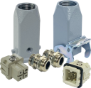 ILME KITSET SIZE 21.21 A 3P+E 10A STR HOOD TO HOOD CONNECTORS M20 COMPLETE GLANDS 1 LEVER METAL