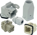 ILME KITSET SIZE 21.21 A 3P+E 10A STR HOOD M20 COMPLETE GLAND 90° BULKHEAD HOUSING 1 LEVER PLASTIC
