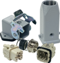 ILME KITSET SIZE 21.21 A 4P+E 10A STR HOOD M20 SEMI GLAND 90° BULKHEAD HOUSING 1 LEVER METAL