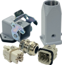 ILME KITSET SIZE 21.21 A 4P+E 10A STR HOOD M20 COMPLETE GLAND 90° BULKHEAD HOUSING 1 LEVER METAL