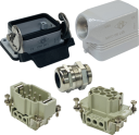 ILME KITSET SIZE 44.27 6B 6P+E 16A 90° HOOD M25 COMPLETE GLAND, BULKHEAD HOUSING 1 LEVER METAL