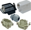 ILME KITSET SIZE 44.27 6B 6P+E 16A 90° HOOD M25 PLASTIC COMPLETE GLAND, BULKHEAD HOUSING 1 LEVER