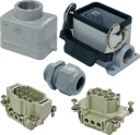 ILME KITSET SIZE 44.27 6B 6P+E 16A STR HOOD M25 PLASTIC COMPLETE GLAND, SURF MTG HOUSING M20 1 LEVER