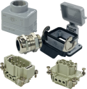 ILME KITSET SIZE 44.27 6B 6P+E 16A STR HOOD M25 COMPLETE GLAND, BULKHEAD HOUSING W/COVER 1 LEVER METAL