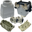ILME KITSET SIZE 57.27 10B 10P+E 16A STR HOOD TO HOOD CONNECTORS M32 COMPLETE GLANDS 2 LEVERS METAL