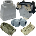 ILME KITSET SIZE 57.27 10B 10P+E 16A STR HOOD TO HOOD CONNECTORS M32 PLASTIC COMPLETE GLANDS 2 LEVERS