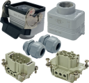 ILME KITSET SIZE 44.27 6B 6P+E 16A STR HOOD TO HOOD CONNECTORS M25 PLASTIC COMPLETE GLANDS 1 LEVER