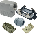 ILME KITSET SIZE 57.27 10B 10P+E 16A 90° HOOD M32 PLASTIC COMPLETE GLAND, BULKHEAD HOUSING 2 LEVERS