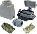 ILME KITSET SIZE 57.27 10B 10P+E 16A STR HOOD M32 PLASTIC COMPLETE GLAND, BULKHEAD HOUSING W/COVER 1 LEVER