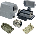 ILME KITSET SIZE 57.27 10B 10P+E 16A 90° HOOD M32 COMPLETE GLAND, BULKHEAD HOUSING W/COVER 1 LEVER METAL