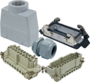 ILME KITSET SIZE 77.27 16B 16P+E 16A STR HOOD M32 PLASTIC COMPLETE GLAND, BULKHEAD HOUSING 2 LEVERS