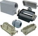 ILME KITSET SIZE 77.27 16B 16P+E 16A 90° HOOD M32 PLASTIC COMPLETE GLAND, BULKHEAD HOUSING W/COVER 1 LEVER