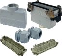 ILME KITSET SIZE 104.27 24B 24P+E 16A STR HOOD M40 TO HOOD CONNECTOR M32 PLASTIC COMPLETE GLAND 2 LEVERS