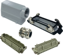 ILME KITSET SIZE 104.27 24B 24P+E 16A 90° HOOD M40 COMPLETE GLAND, BULKHEAD HOUSING 2 LEVERS METAL